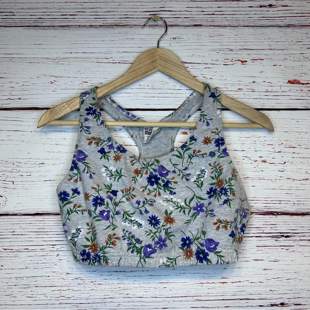 Vintage Floral Basic Editions Racerback Sports Br… - image 1